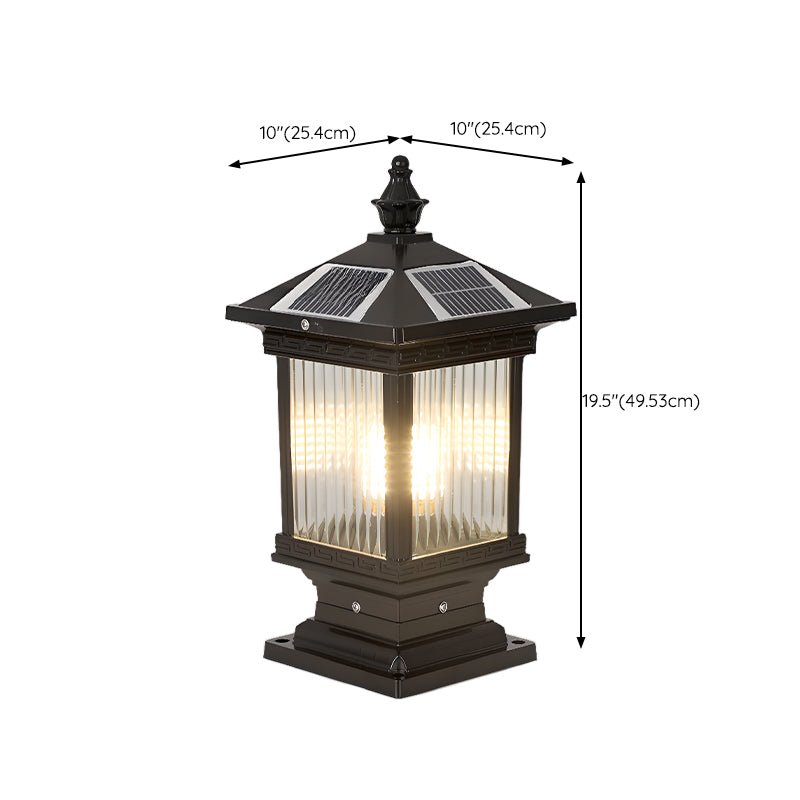 Luz exterior solar vintage clássica em forma de lanterna Ray