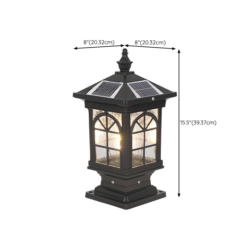 Luz exterior solar vintage clássica em forma de lanterna Ray
