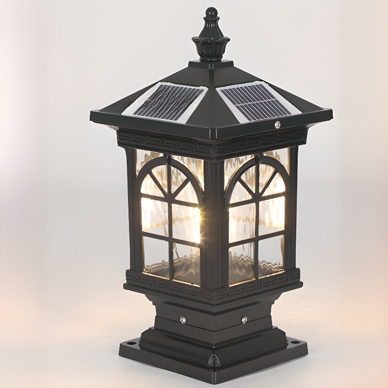 Luz exterior solar vintage clássica em forma de lanterna Ray