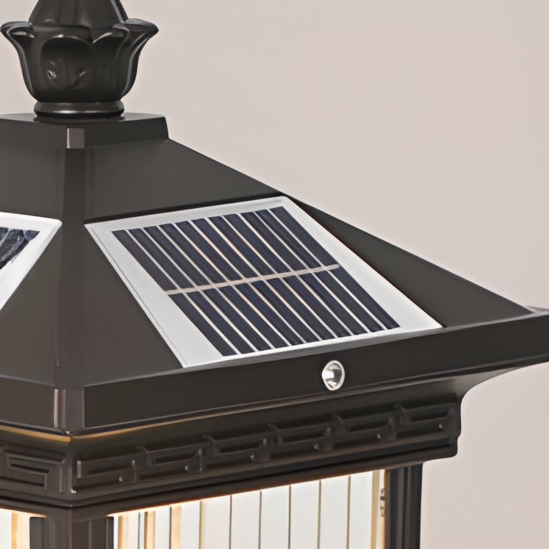Luz exterior solar vintage clássica em forma de lanterna Ray