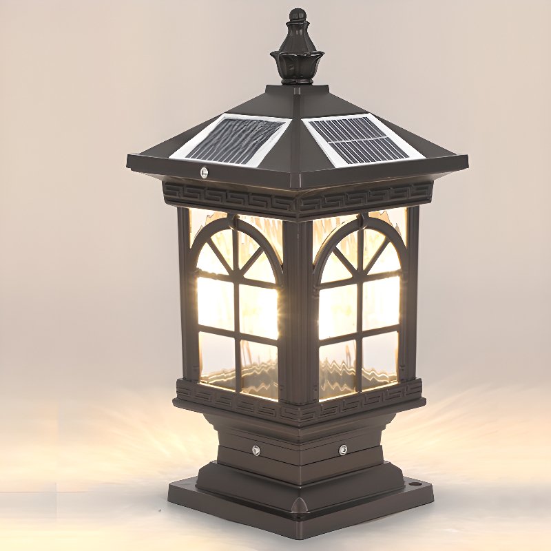 Luz exterior solar vintage clássica em forma de lanterna Ray