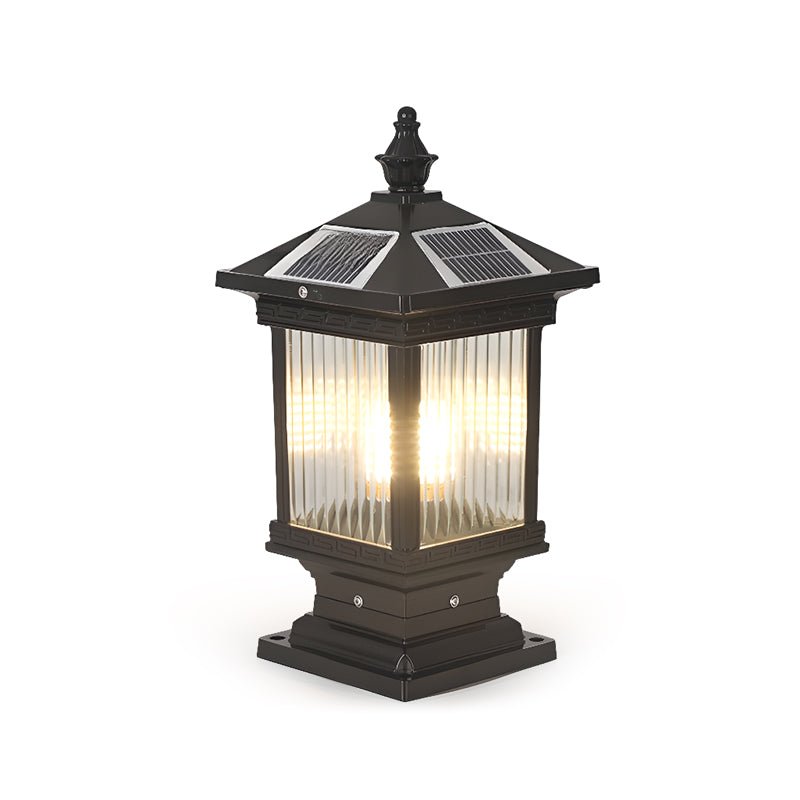 Luz exterior solar vintage clássica em forma de lanterna Ray