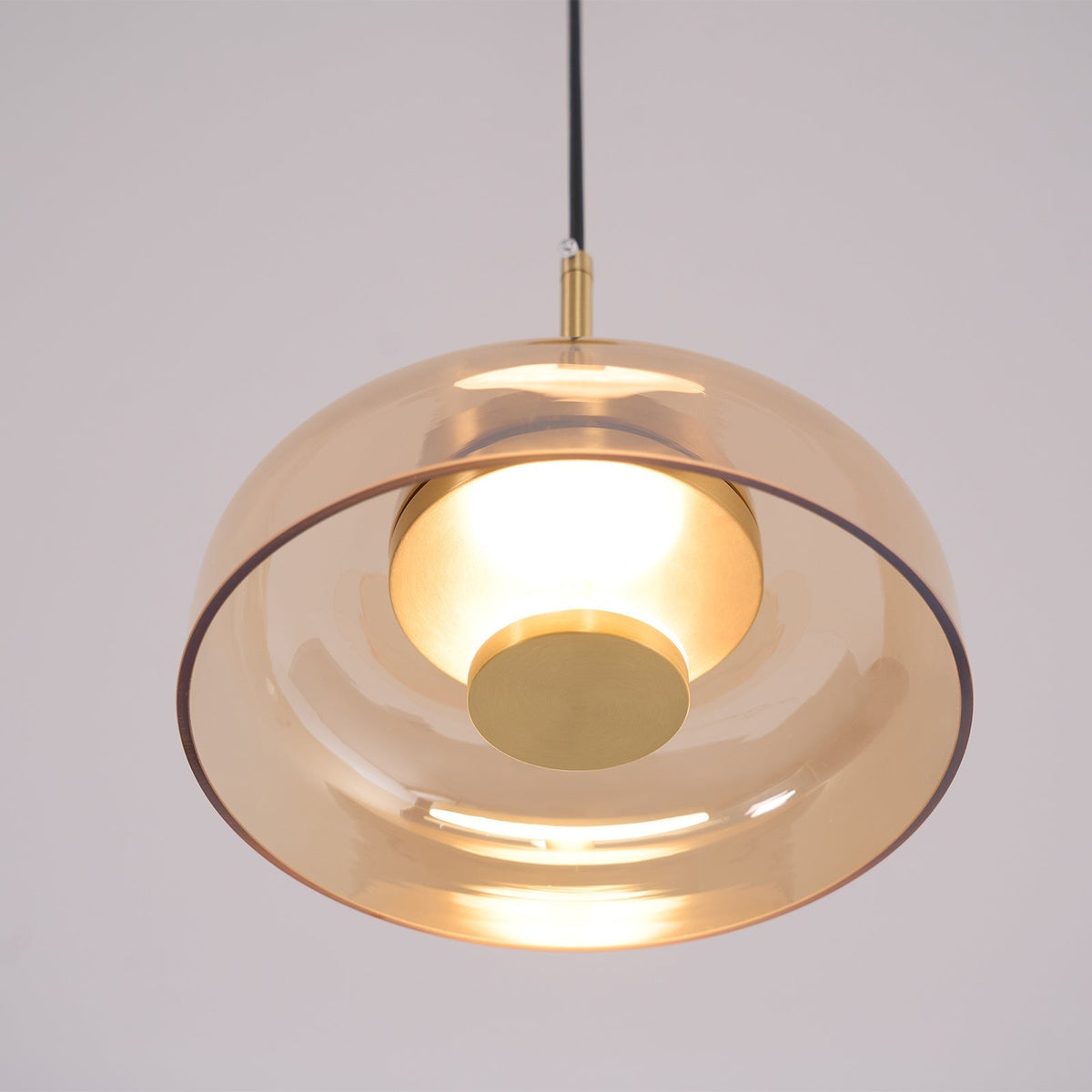 Liorenia straumlínulagaður hengilampi úr gegnsæju gleri