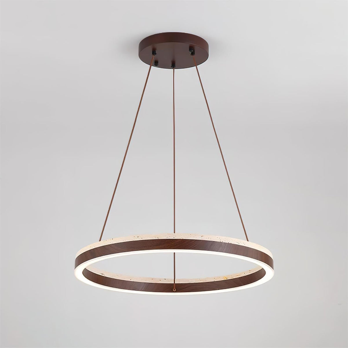 Loren ljuskrona travertin geometrisk ring