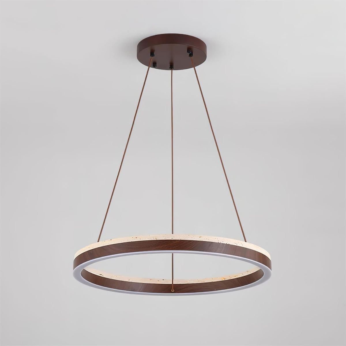 Loren ljuskrona travertin geometrisk ring