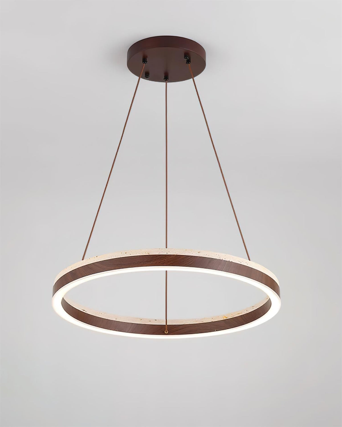 Loren ljuskrona travertin geometrisk ring