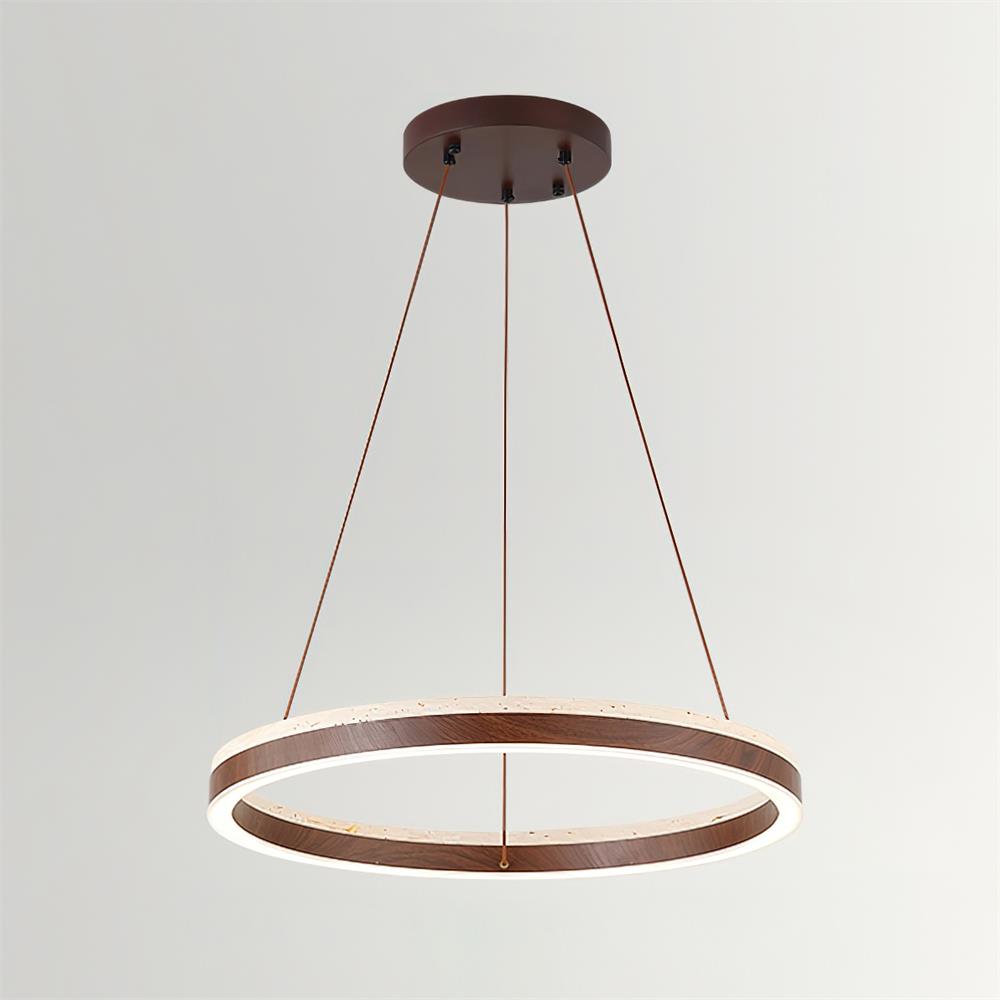 Loren ljuskrona travertin geometrisk ring