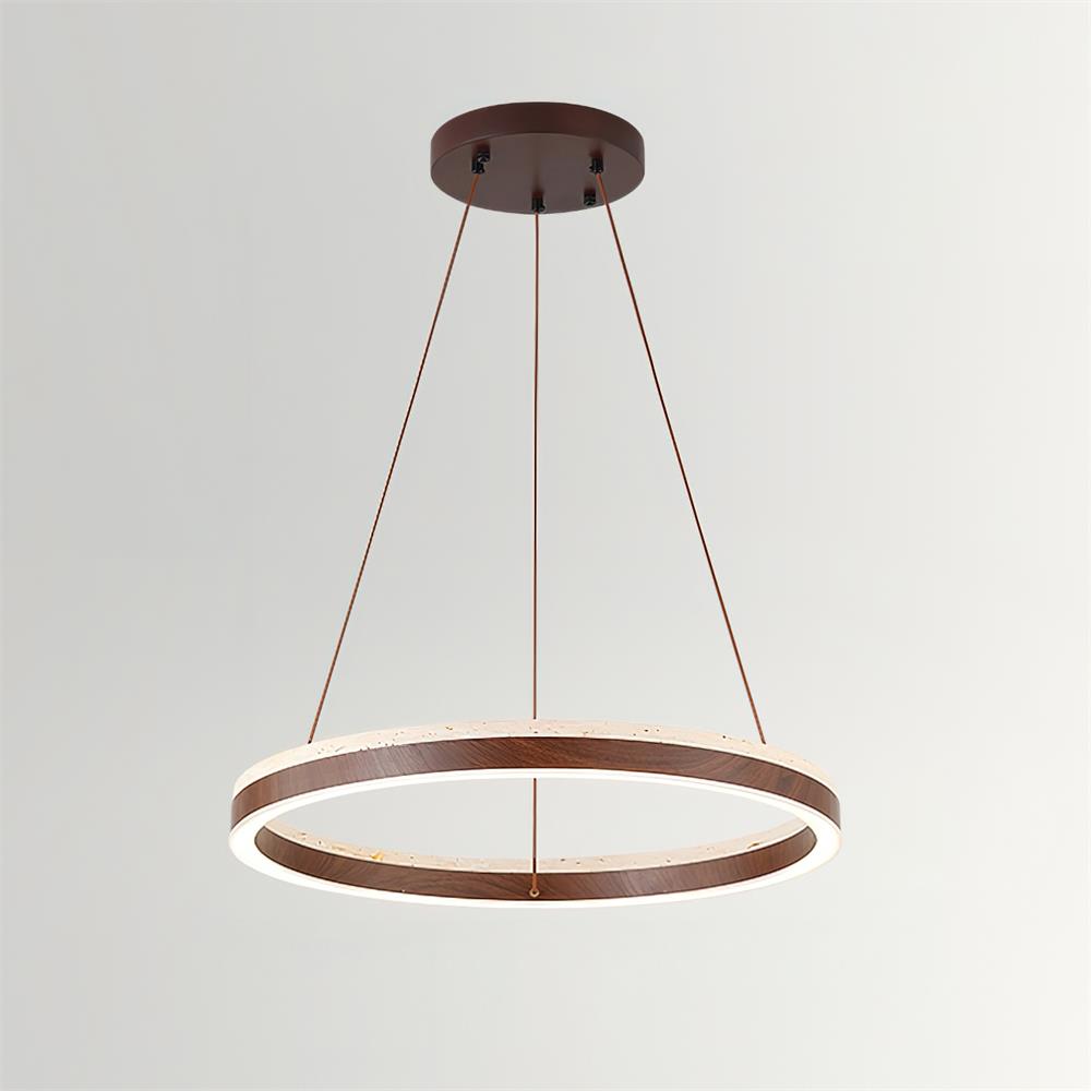 Loren ljuskrona travertin geometrisk ring