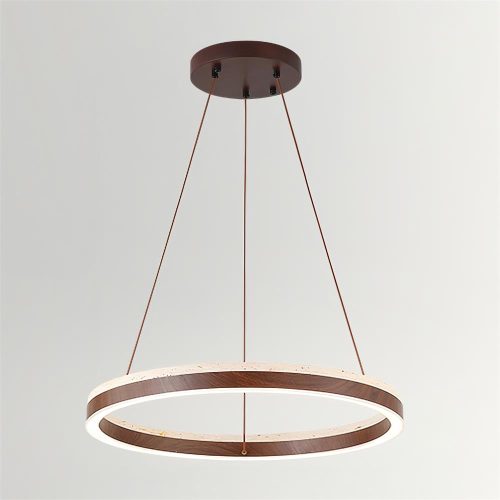 Loren ljuskrona travertin geometrisk ring
