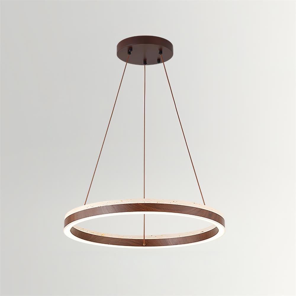 Loren ljuskrona travertin geometrisk ring