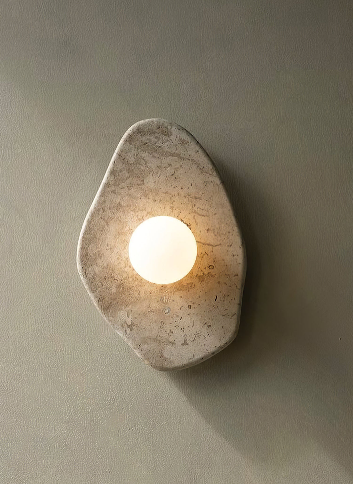 Pebble Rustik væglampe i marmor