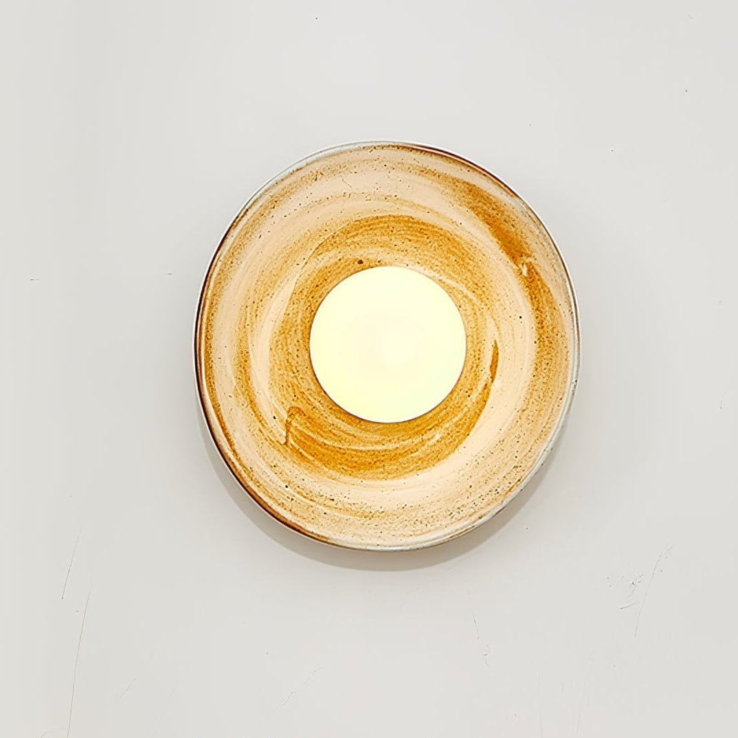 Solune moderne minimalistisk væglampe i glas og træ