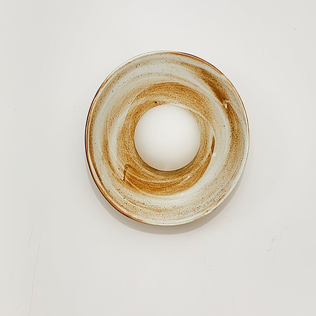 Solune moderne minimalistisk væglampe i glas og træ