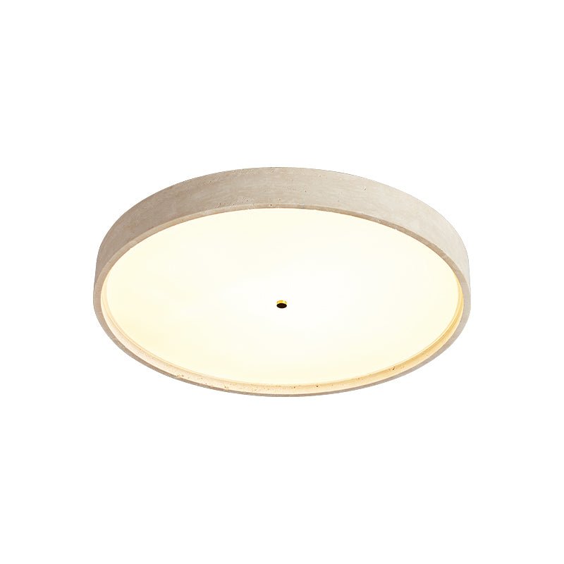 Lana minimalistisk taklampa i gul travertin med skiva