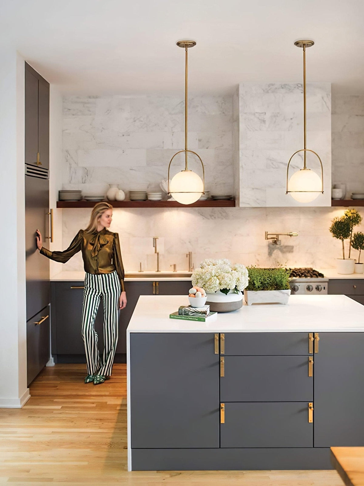 Brandonis moderne pendellampe i glas