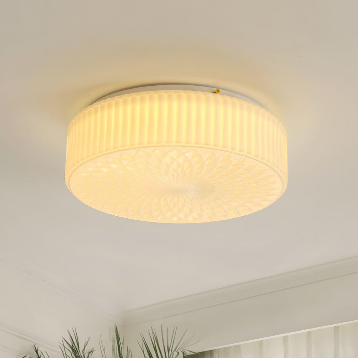 Ale loftslampe i nordisk kunstglas