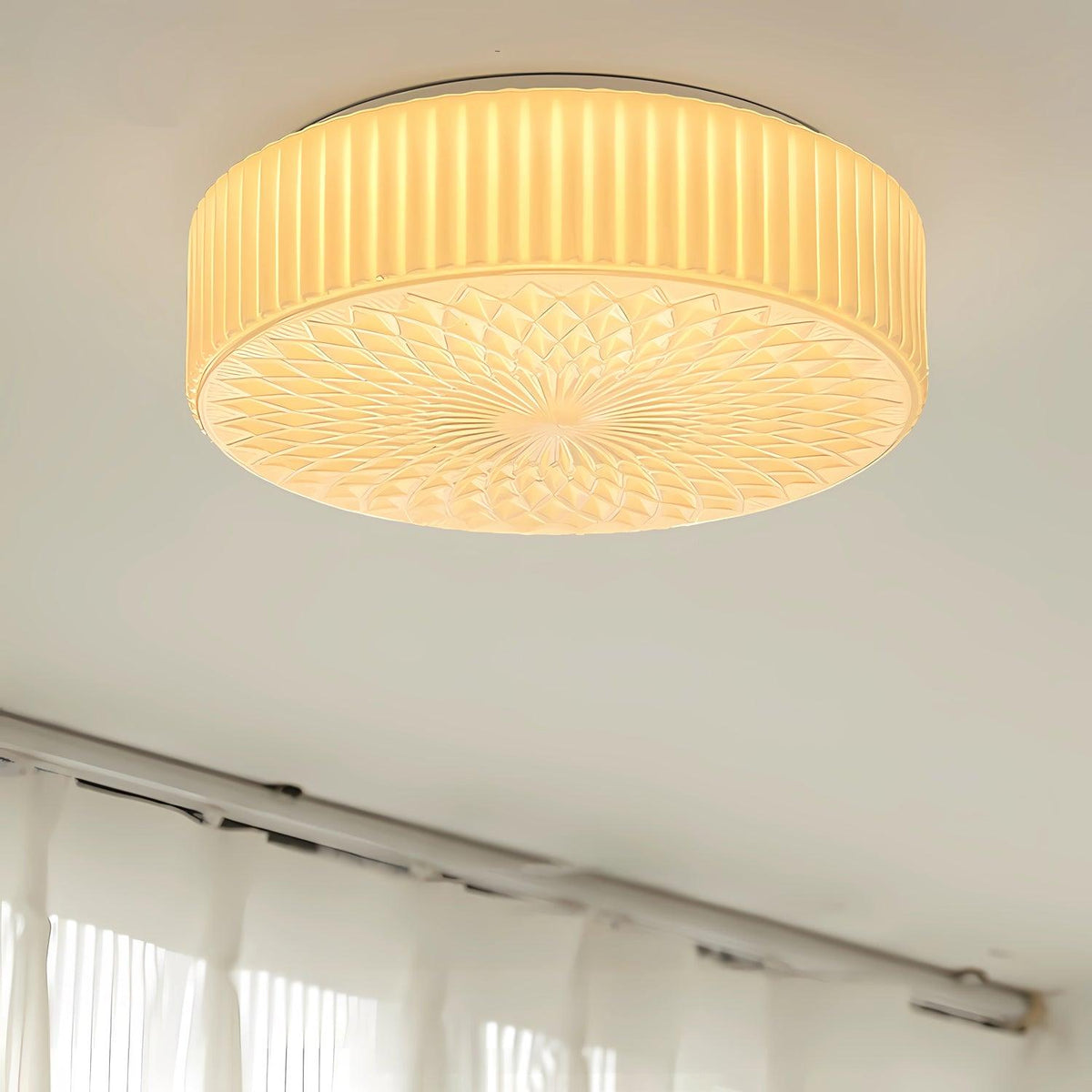 Ale loftslampe i nordisk kunstglas