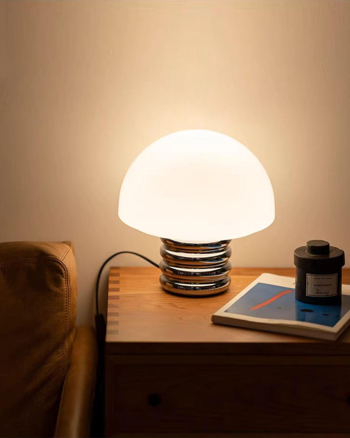 Ortvin minimalistisk glasbordslampa