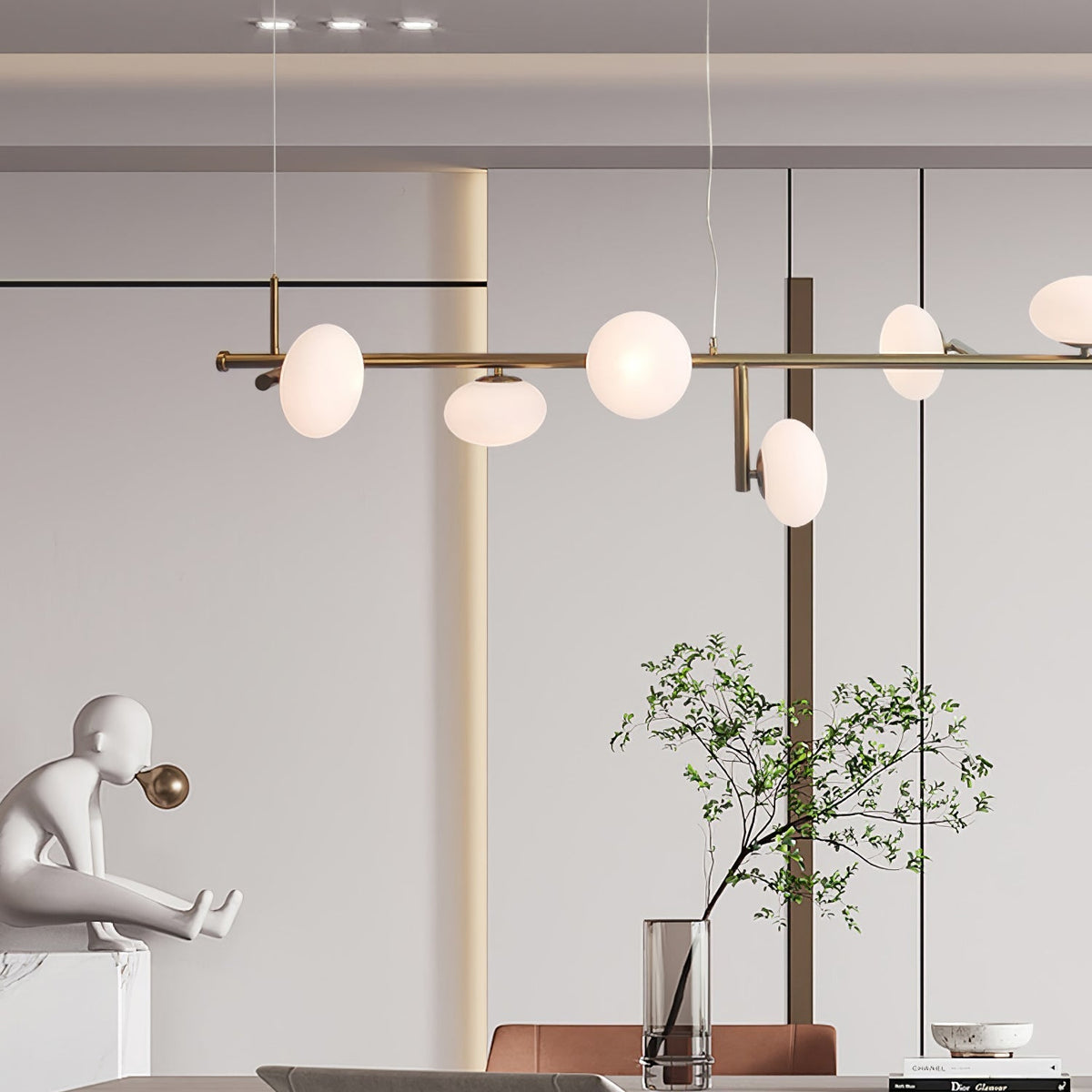 Balance moderne lysekrone i glas