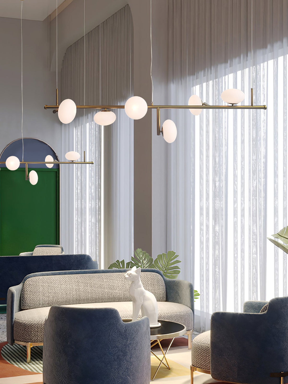 Balance moderne lysekrone i glas