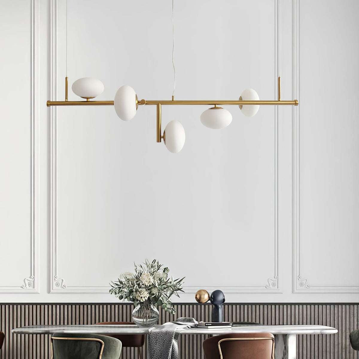 Balance moderne lysekrone i glas