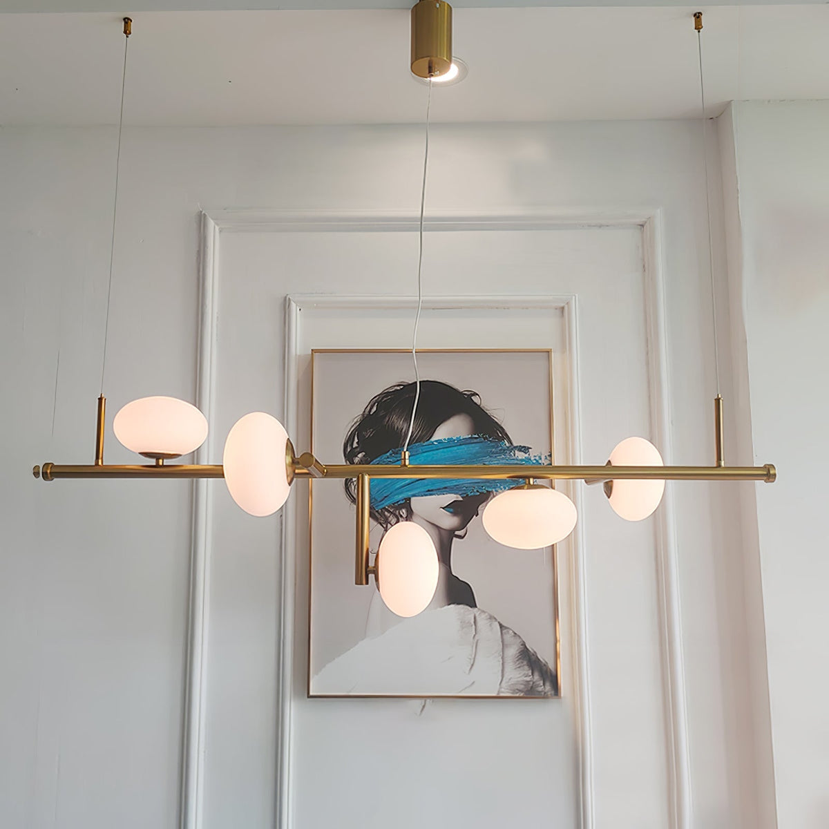 Balance moderne lysekrone i glas