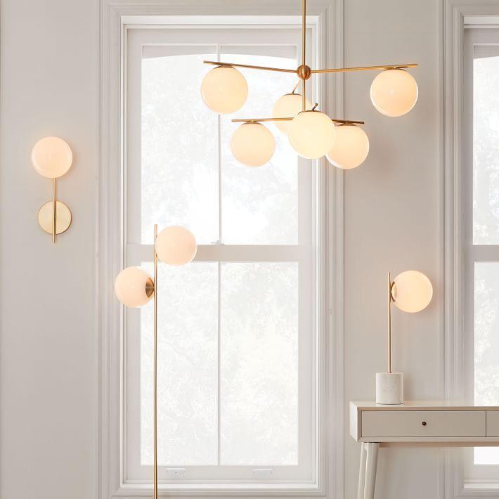Casoella moderne Sphere & Stem-lysekrone i guldfarve med LED
