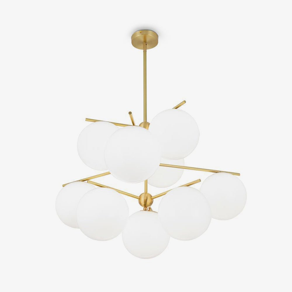 Casoella moderne Sphere & Stem-lysekrone i guldfarve med LED