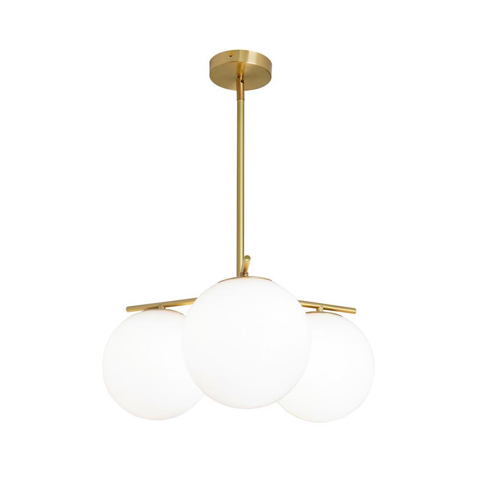 Casoella moderne Sphere & Stem-lysekrone i guldfarve med LED
