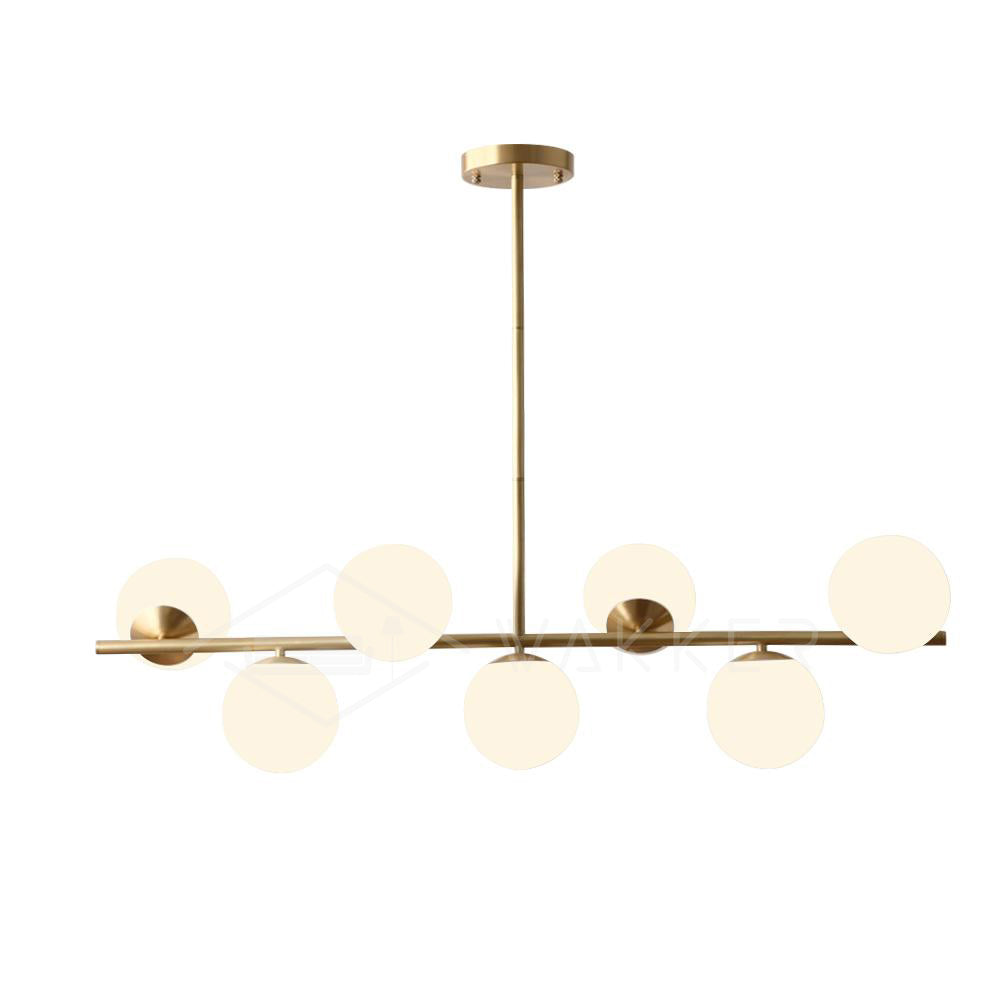 Casoella moderne Sphere & Stem-lysekrone i guldfarve med LED