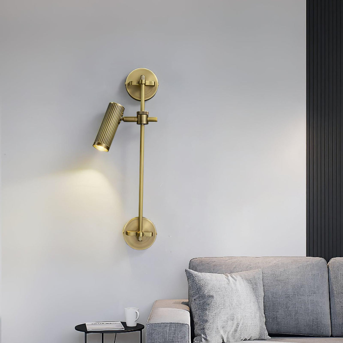 Kirixel industriell vägglampa i mässing