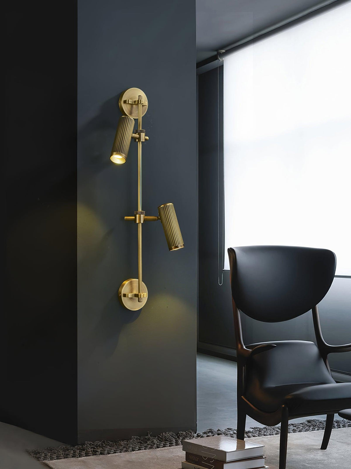 Kirixel industriell vägglampa i mässing