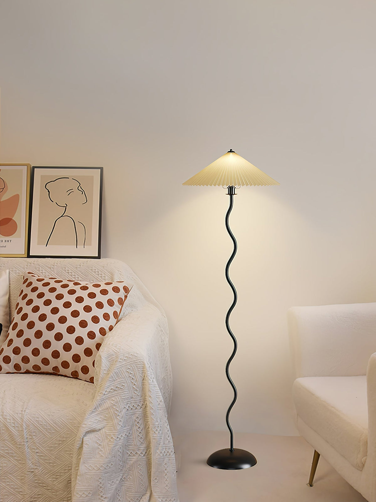 Lioraven minimalistisk gulvlampe i stof