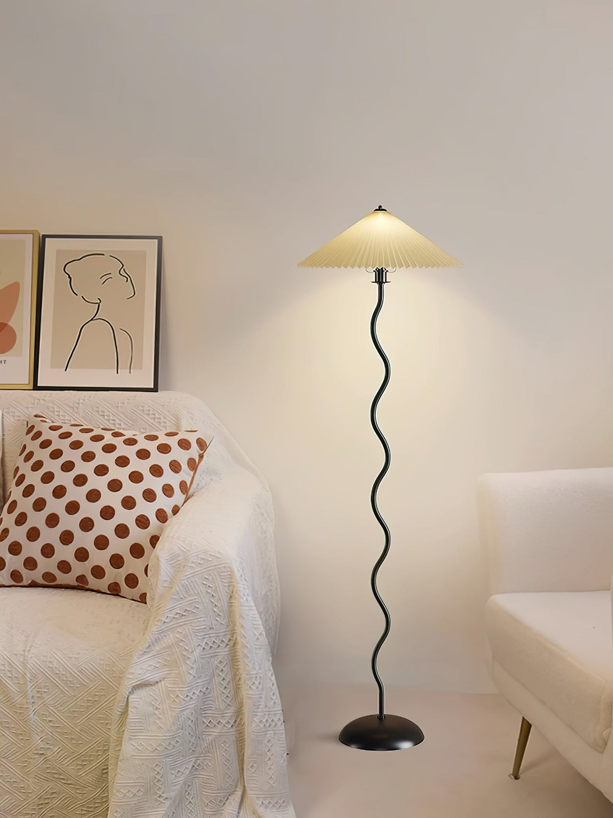 Lioraven minimalistisk gulvlampe i stof