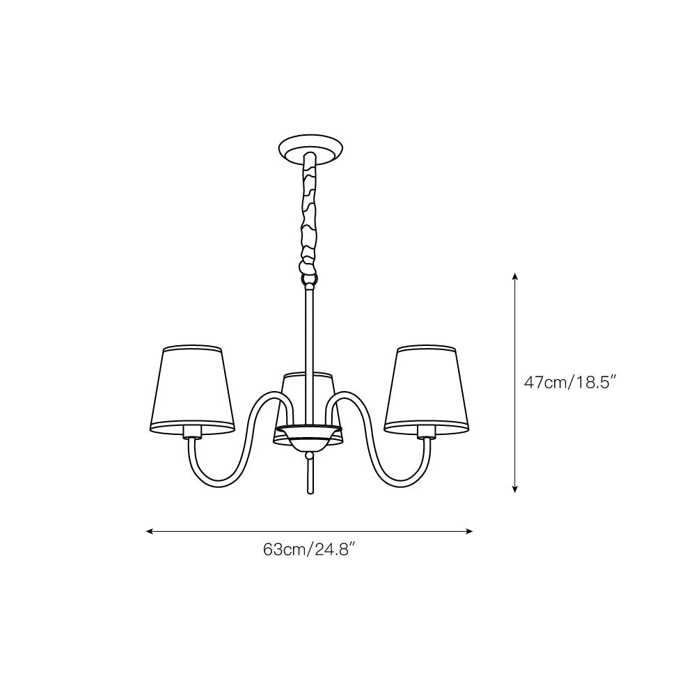 Candelabro tradicional de tecido Stacey Dalen