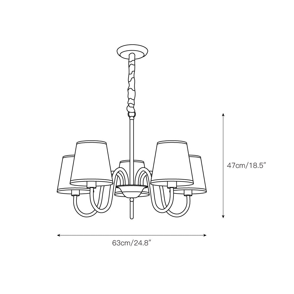 Candelabro tradicional de tecido Stacey Dalen