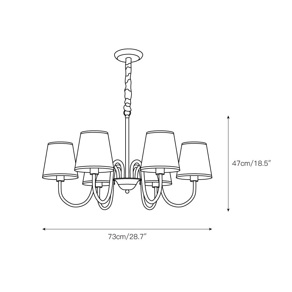 Candelabro tradicional de tecido Stacey Dalen