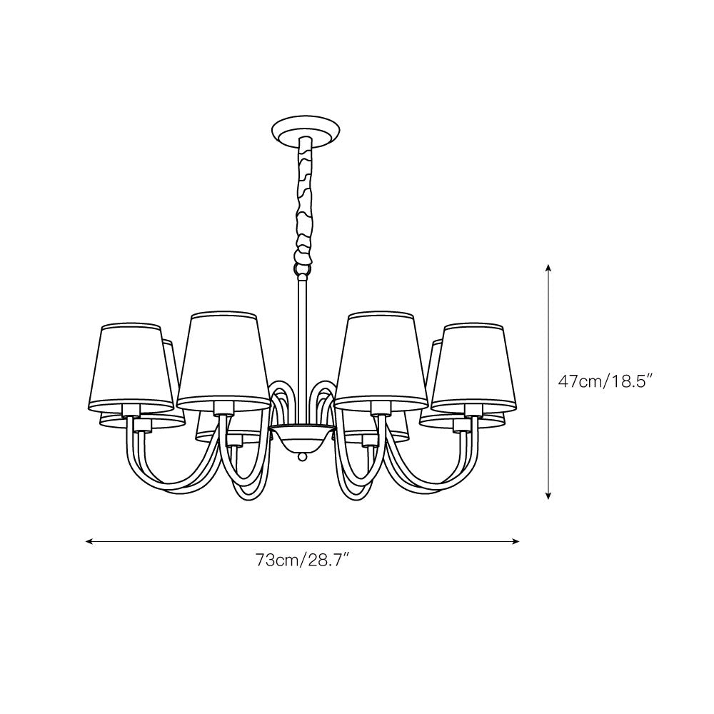 Candelabro tradicional de tecido Stacey Dalen