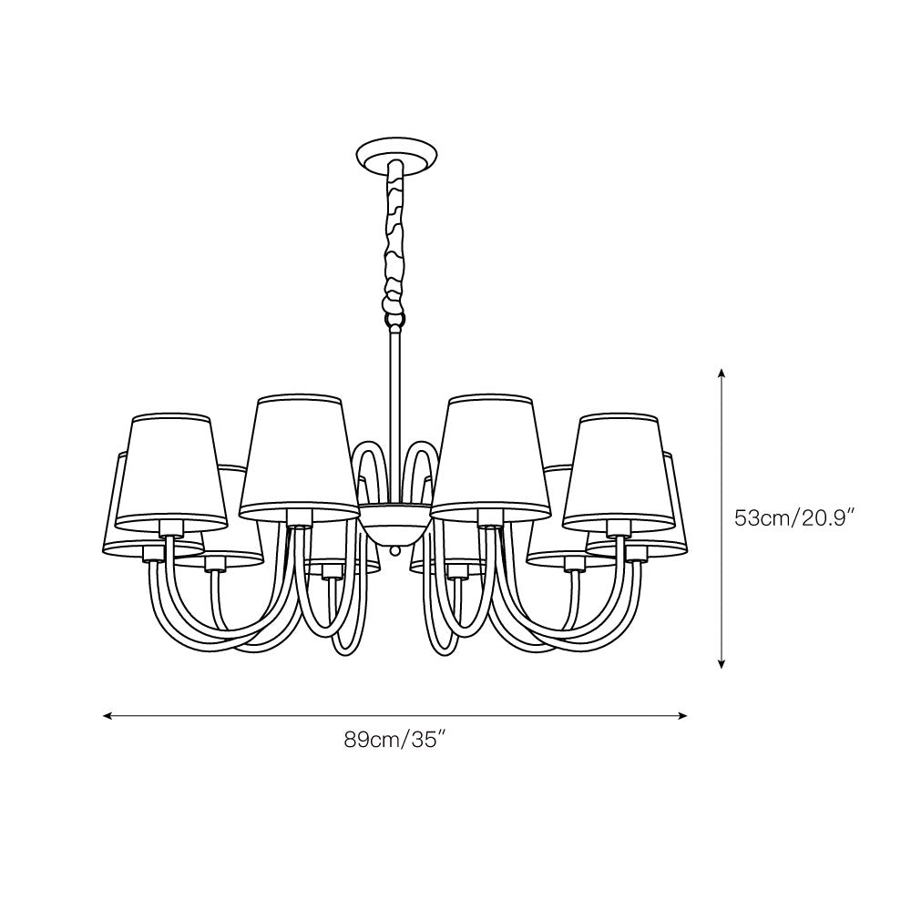 Candelabro tradicional de tecido Stacey Dalen
