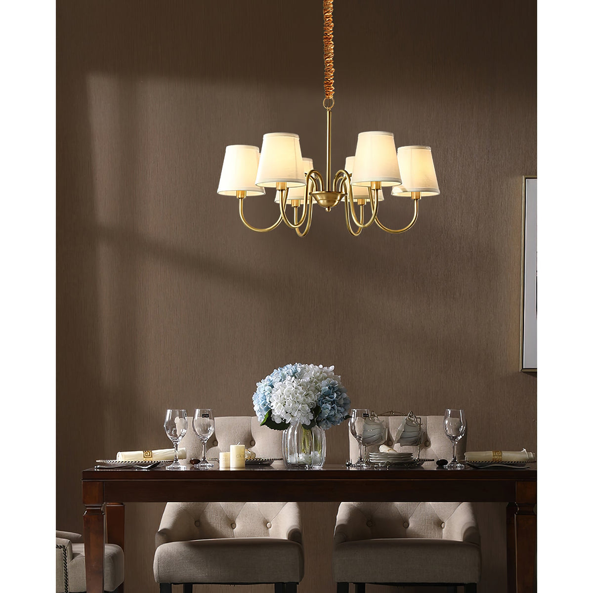 Candelabro tradicional de tecido Stacey Dalen