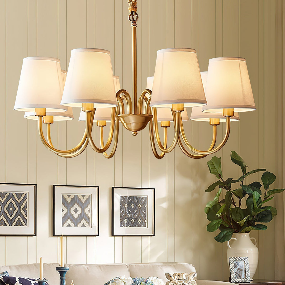 Candelabro tradicional de tecido Stacey Dalen