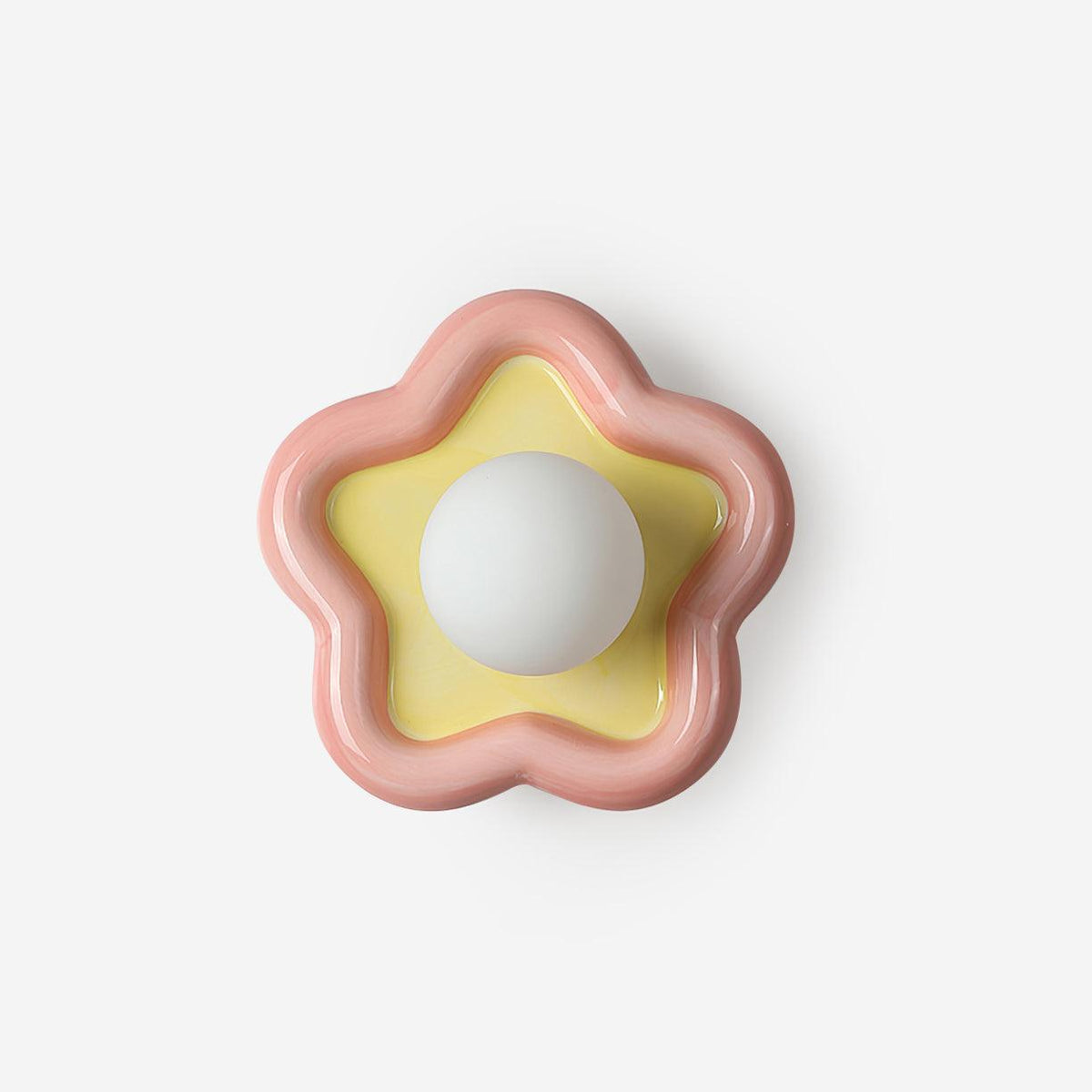 Petani vägglampa med rosa och gula blommor
