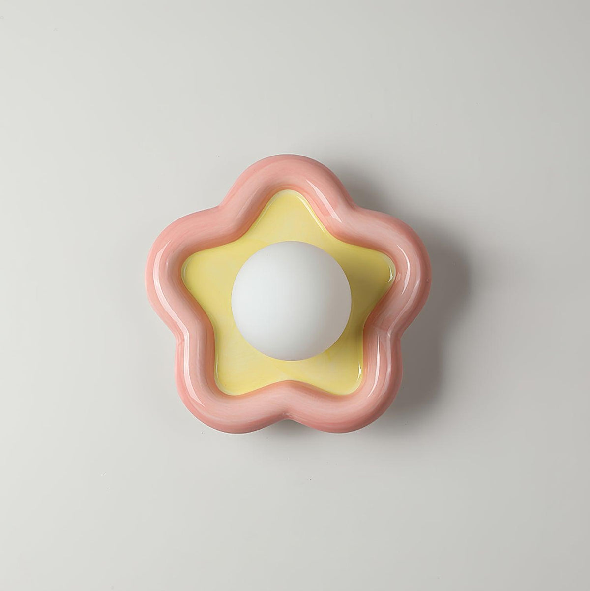 Petani vägglampa med rosa och gula blommor