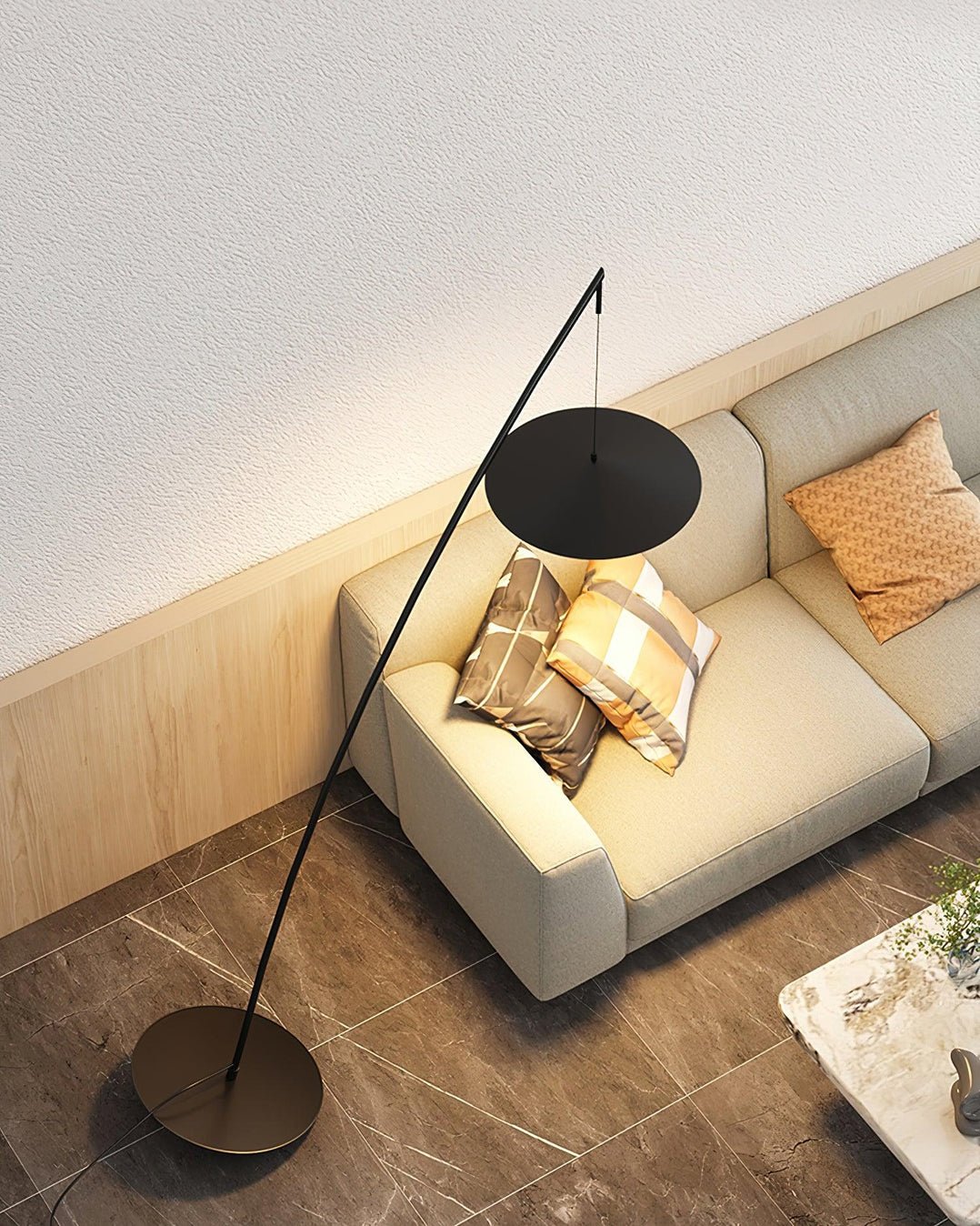 Arcana minimalistisk golvlampa i svart