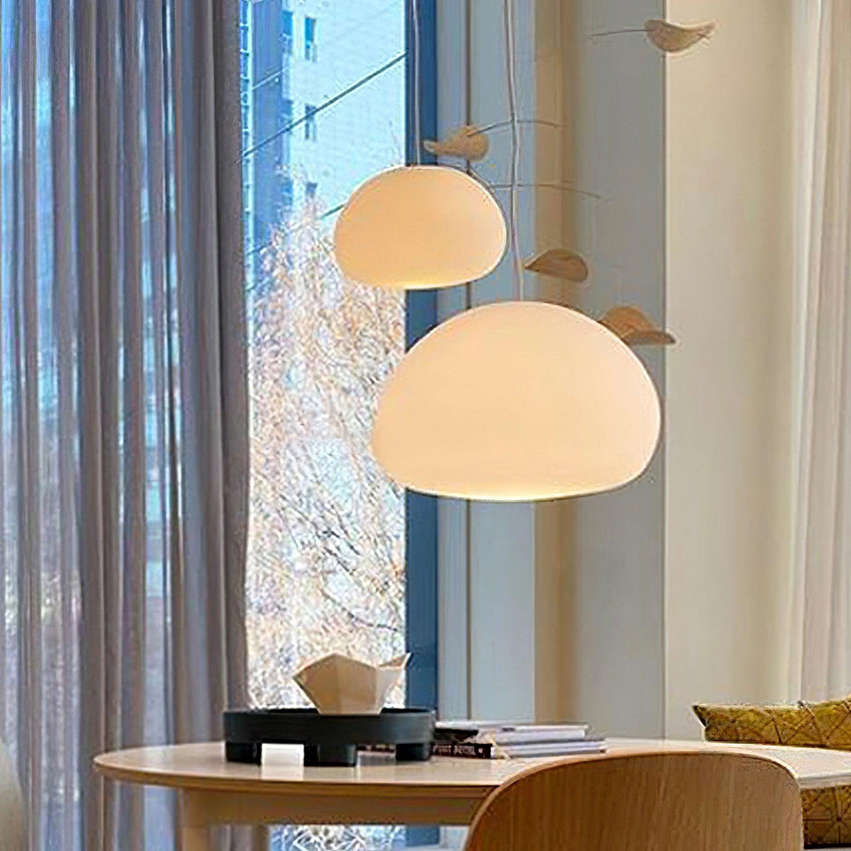 Zerina mysig pendellampa i glas
