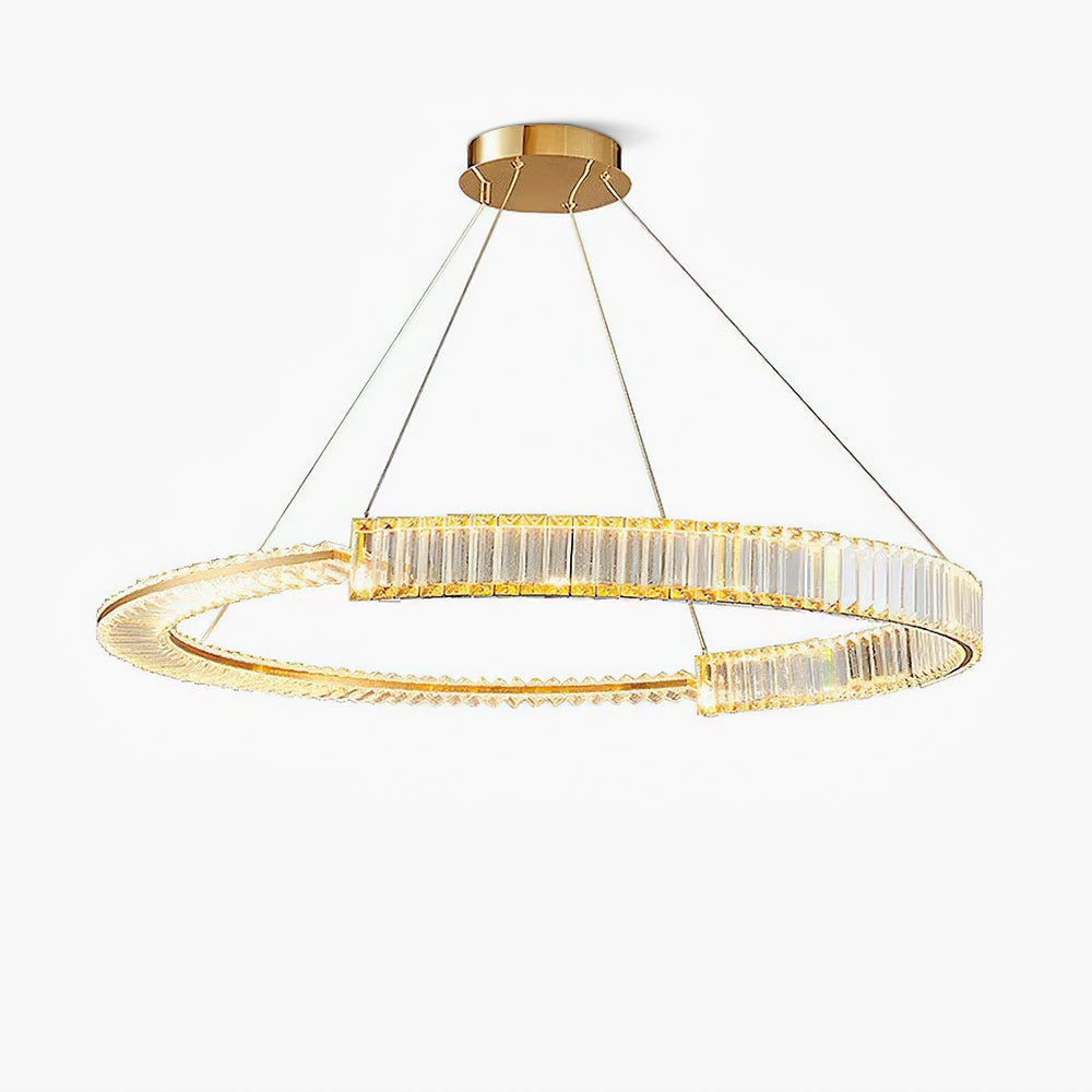 Cyrerira Stella LED-krystalkrone med ring