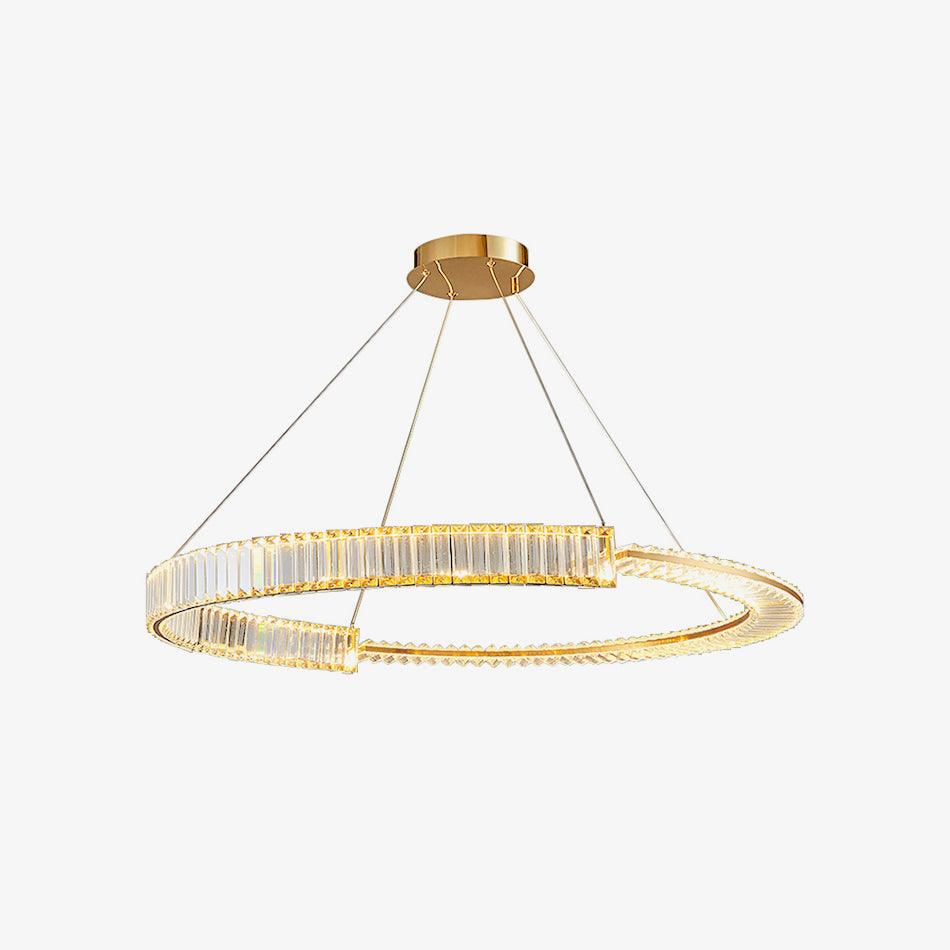 Cyrerira Stella LED-krystalkrone med ring