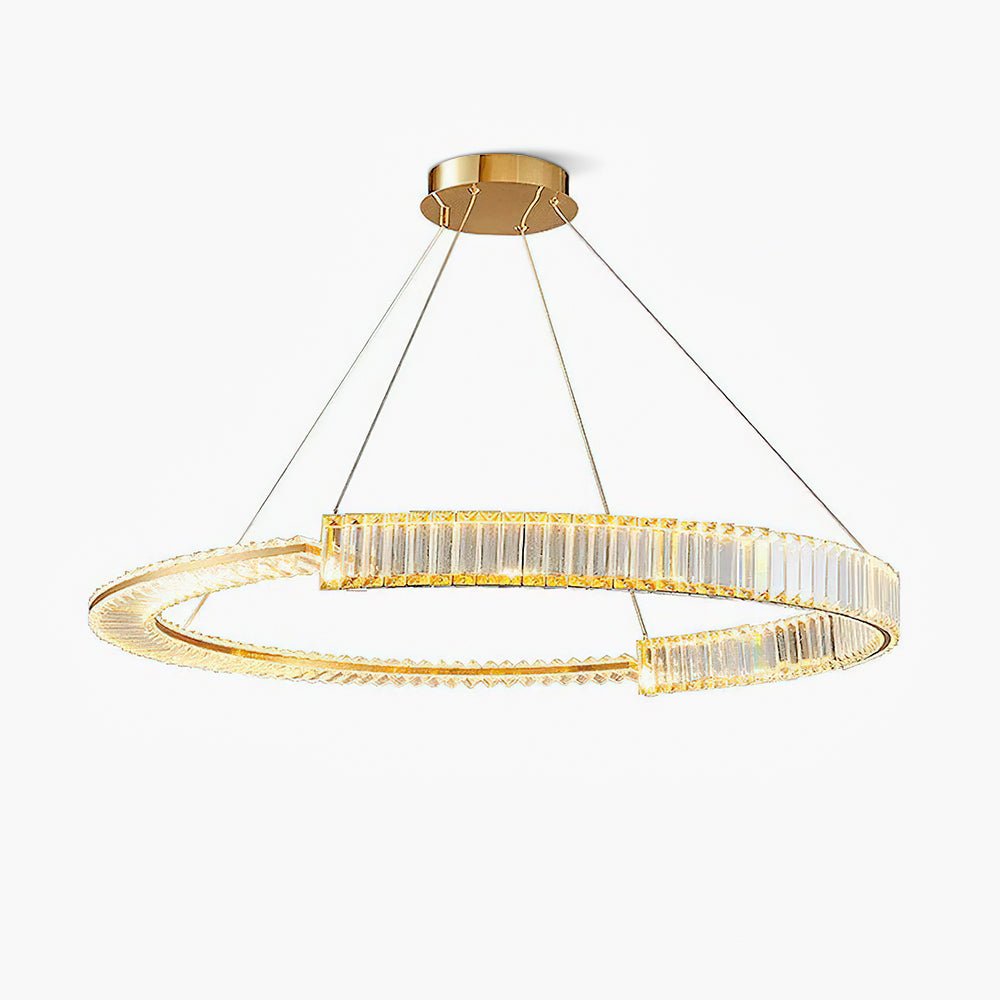 Cyrerira Stella LED-krystalkrone med ring
