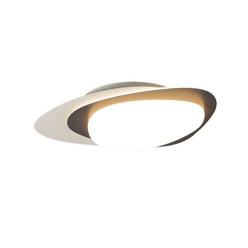 Fuji loftlampe i valnød, oval, organisk LED