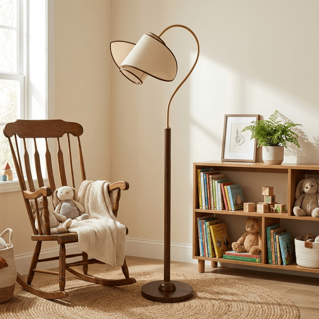 Corvienne golvlampa med böjd hals